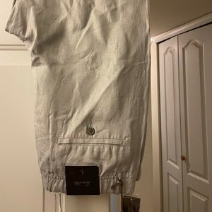 Tasso Elba Slate Gray Linen Pants